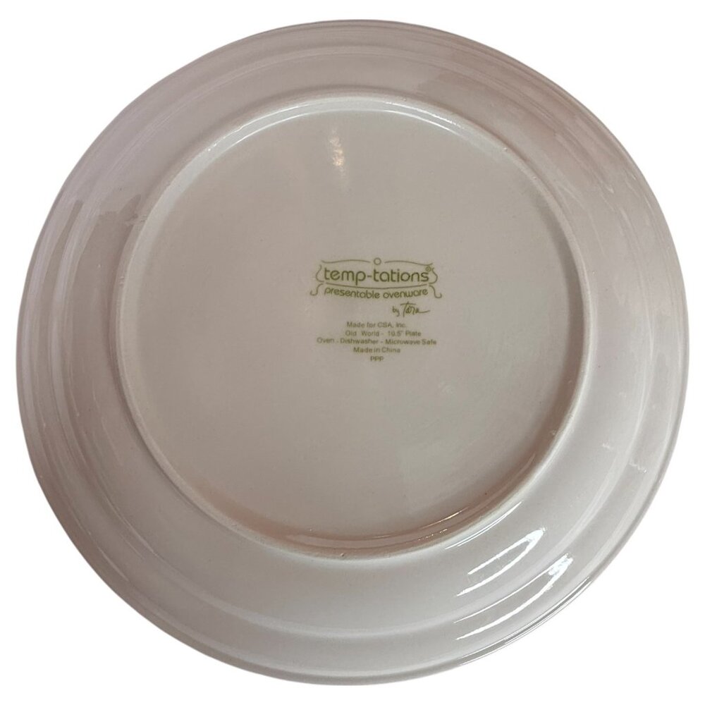 TempTations By Tara Old World Collection Cranberry Salad Plates 8" Set Of 4 Red - Picture 9 of 10